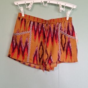 Nwt About A Girl Burnt Orange Flowy Short Size Medium